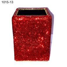 Стакан квадратный весь в стразах Красный