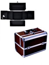 Бьюти-кейс металлический средний 2629-24 Crocodile баклажан