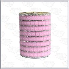 Стакан декоративный круглый со стразами РОЗОВЫЙ