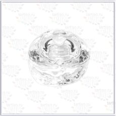 Стаканчик стеклянный с крышкой квадратный для ликвида