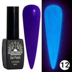 Global Fashion Гель-лак Luminous светящийся в темноте №12 8 мл