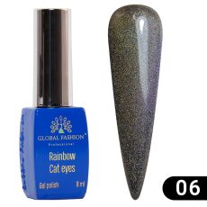 Global Fashion Гель-лак кошачий глаз Rainbow Laser cat eyes №06 8 мл