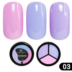 Global Fashion Гель-краска повышенной плотности 3в1 Solid color gel №03 Iris 15 гр