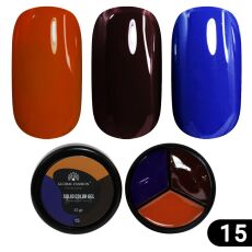 Global Fashion Гель-краска повышенной плотности 3в1 Solid color gel №15 Tango 15 гр