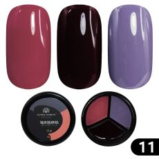 Global Fashion Гель-краска повышенной плотности 3в1 Solid color gel №11 Violet 15 гр
