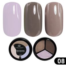 Global Fashion Гель-краска повышенной плотности 3в1 Solid color gel №08 Cappuccino 15 гр