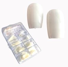 Mirage Типсы гелевые 100 шт D-N круглые широкие белые