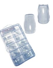 Mirage Типсы гелевые 100 шт D-N круглые широкие прозрачные